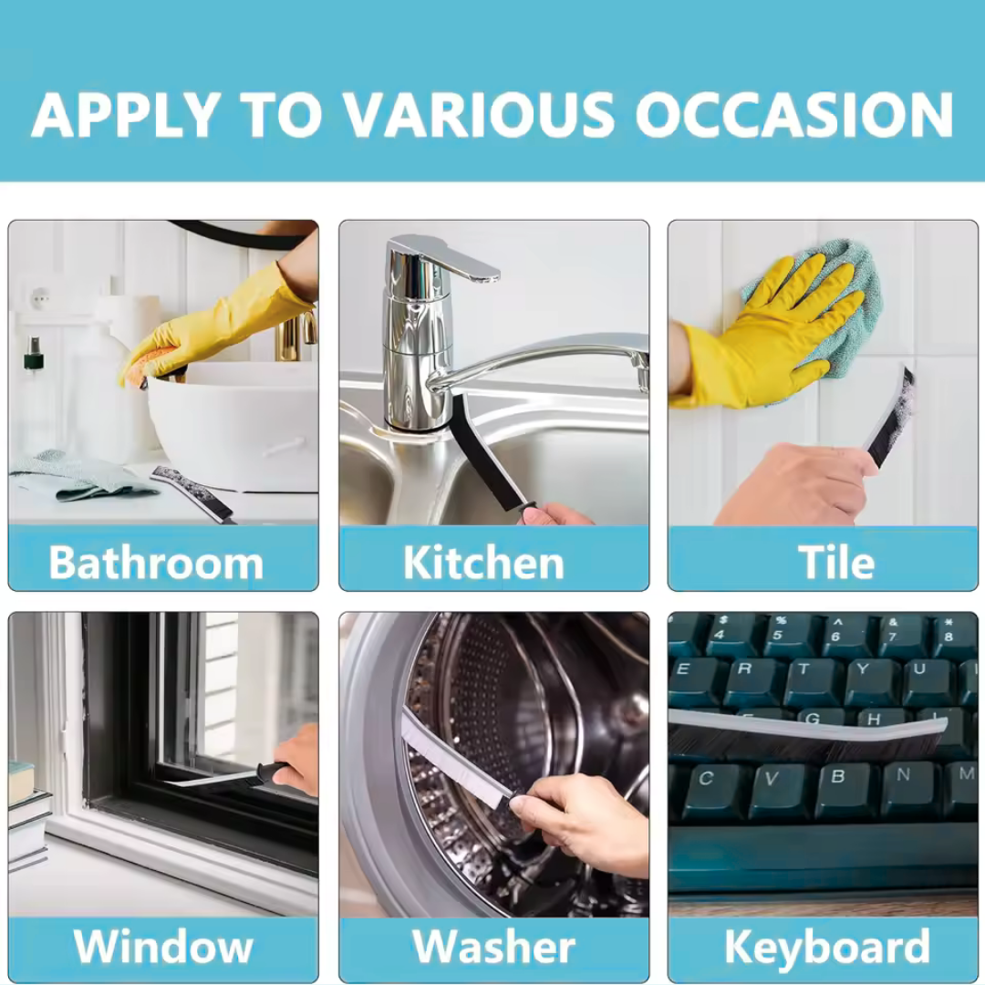 Vikarto Multifunctional High-Quality Gap Cleaning Brush with Free Sticky Hooks
