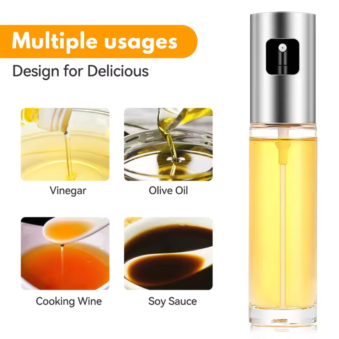 Vikarto Oil Sprayer Dispenser for Cooking - 100ml Premium Glass Bottle
