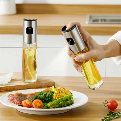 Vikarto Oil Sprayer Dispenser for Cooking - 100ml Premium Glass Bottle
