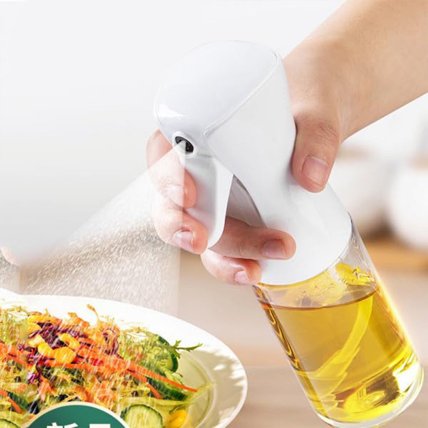Vikarto Oil Sprayer Dispenser for Cooking - 250ml Premium Glass Bottle