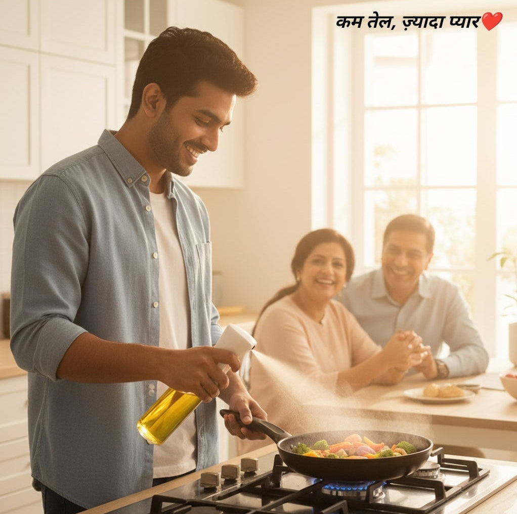 Vikarto Oil Sprayer Dispenser for Cooking - 250ml Premium Glass Bottle